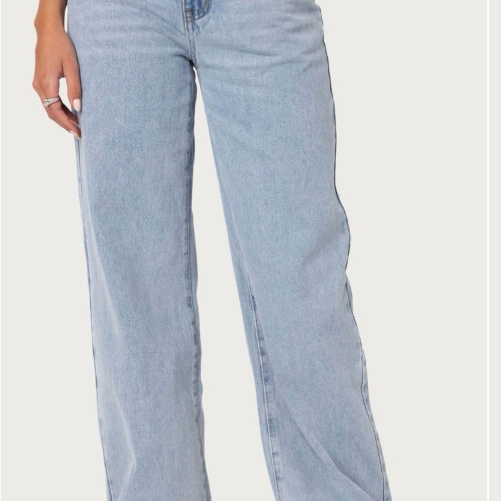 Edikted Light Blue Flare Jeans